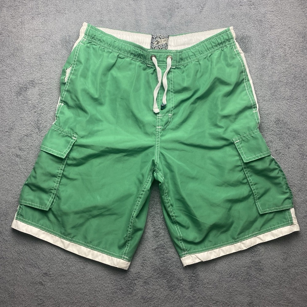 B. Split Mens Bathing Suit Men's Medium Green Banana Split Brand Swimwear